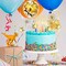 Cake Topper Decoration Set Acrylic Glitter Happy Birthday Cake Topper with Confetti Balloon Paper Fans Stars Firework Cupcake Toppers for Gold Theme Decor Girl Women Birthday Party Supplies (Gold)